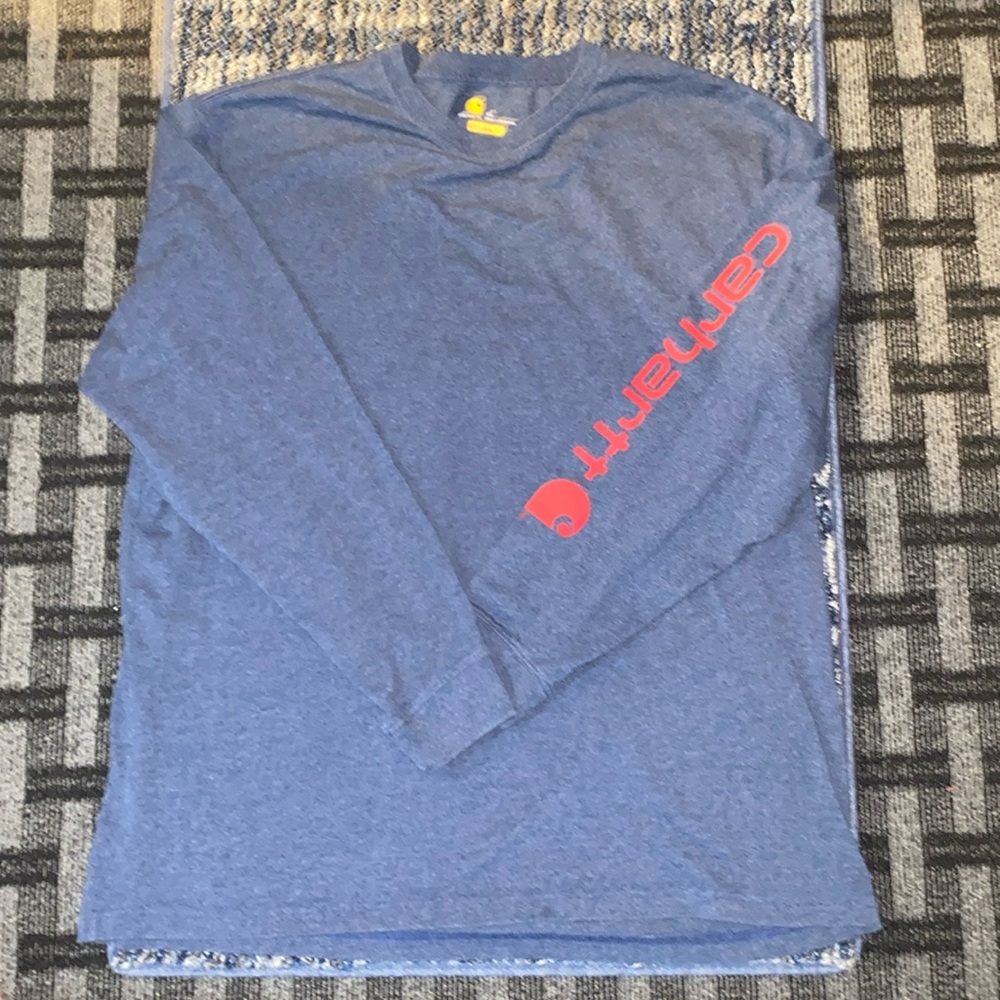 Carhartt blue, long sleeve extra large